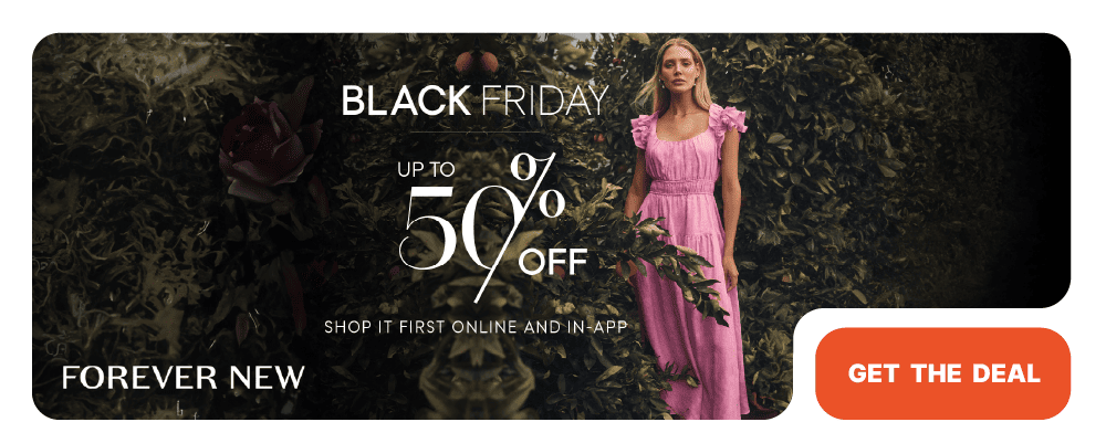 Forever New Black Friday Promotion Banner_1