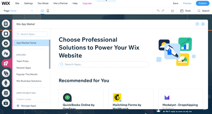 Step 6. Wix Editor