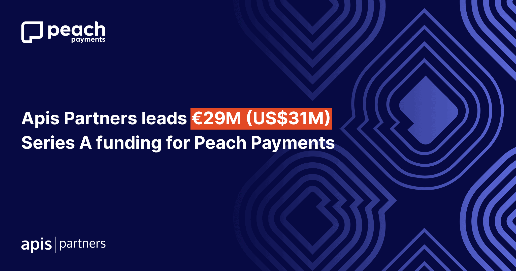 Apis Partners leads €29M (US$31M) Series A funding for Peach Payments