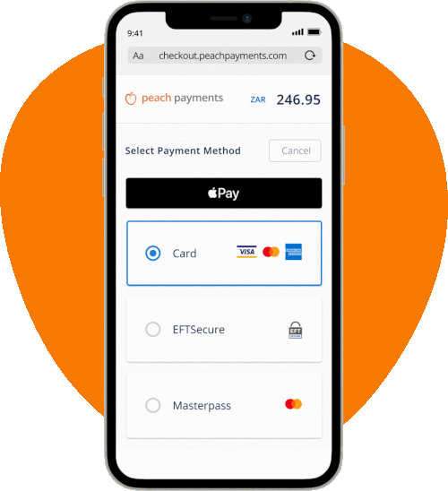 Pay by credit or debit card - Peach payments payment gateway for ecommerce and Shopify